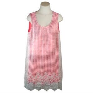 Carbalite Coral White Lace Midi Dress Sz XL